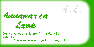 annamaria lamp business card